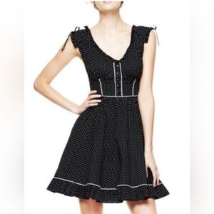 Hell bunny Dress M Womens polka dot Anabella fit flare ruffle rockstar retro